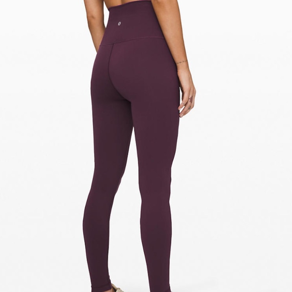 lululemon dark plum wunder under legging